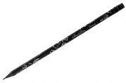 Карандаш чернографитный, с ластиком, НВ, корпус круглый, заточенный, чёрный, с рисунком