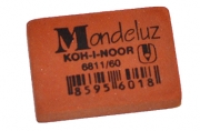 Резинка стирательная KOH-I-NOOR "Mondeluz", прямоуг, 31х21х7мм, оранжевая, картонный дисплей, 6811/60