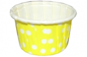 Форма для выпечки "Маффин", желтый в белый горох, 3, 8 х 3 см  7450232